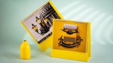 تقویم رومیزی 1403 مشکی و زرد